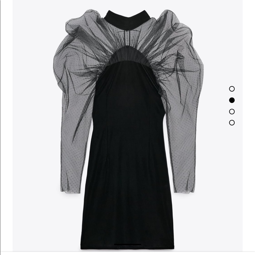 NWT Zara Combined Black Velvet Dress - Size M